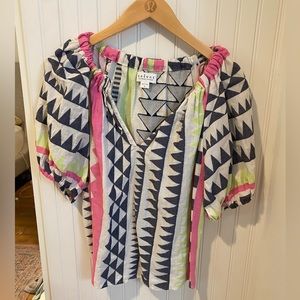 Velvet by Spencer and Graham multicolor puff short sleeve